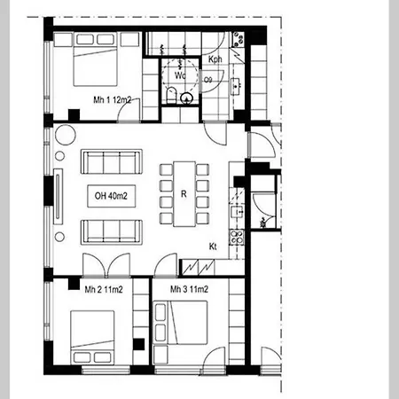 Sleek And Spacious 3 Bedroom In Centre Apartament
